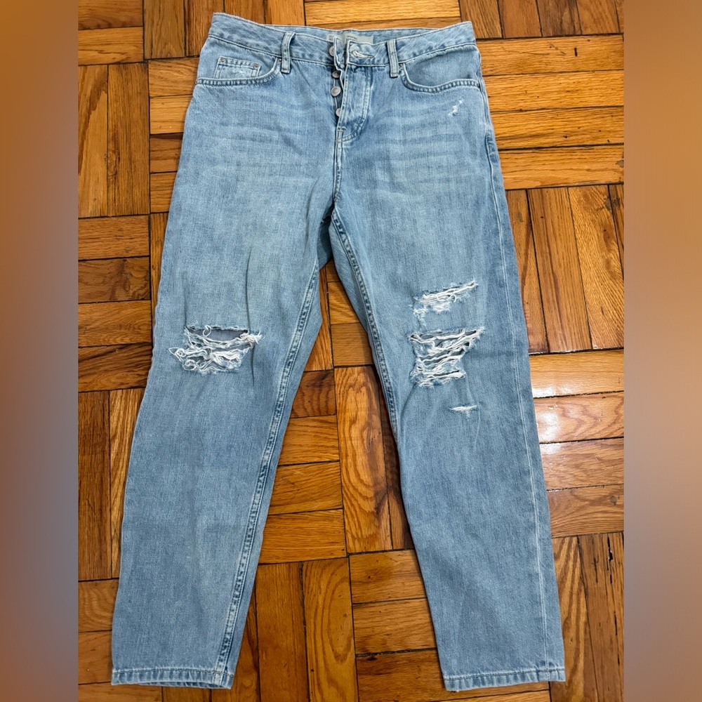 WOMENS TOPSHOP MOTO HAYDEN BLUE JEAN